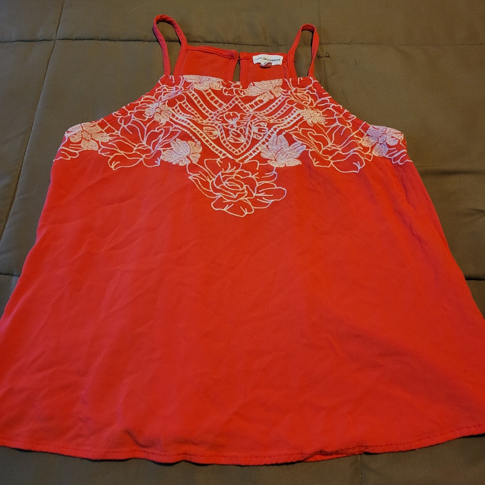 Love on a Hanger Floral Embroidered Tank Top